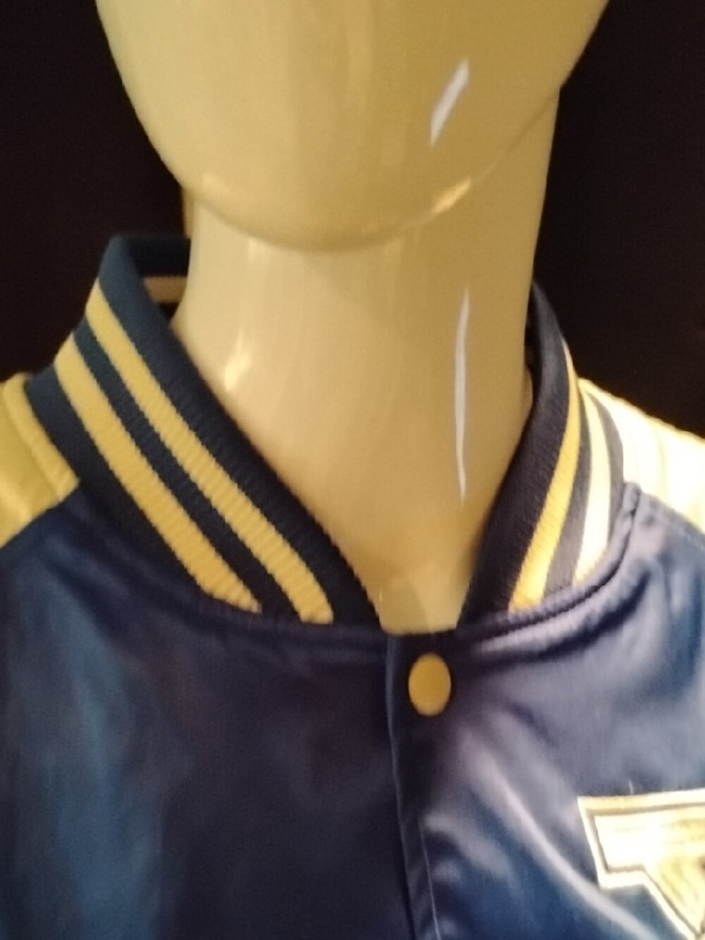 H&M Yale Blue and Cream Varsity Bomber Jacket - Picture 6 of 6